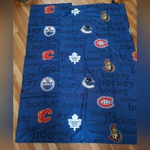 NHL hockey curtain panels, Set of 2, hockey decor theme